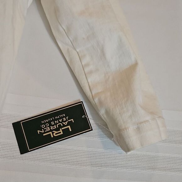 NWT LRL Lauren Jeans white denim jacket with eyelet trim size 16 - Picture 10 of 13